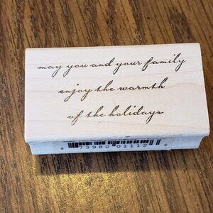 Memory Box May You and Your Family Wood Mounted Rubber Stamp C1112
